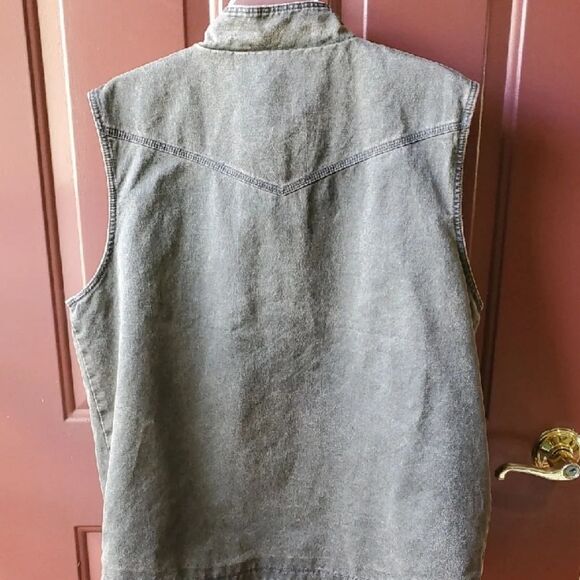 Men's Brown Cotton  Heavy Duty  Vest Large With Pockets - Picture 11 of 16